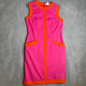 Vintage Clues Collection Dress Womens Size 12 Pink Orange Sleeveless